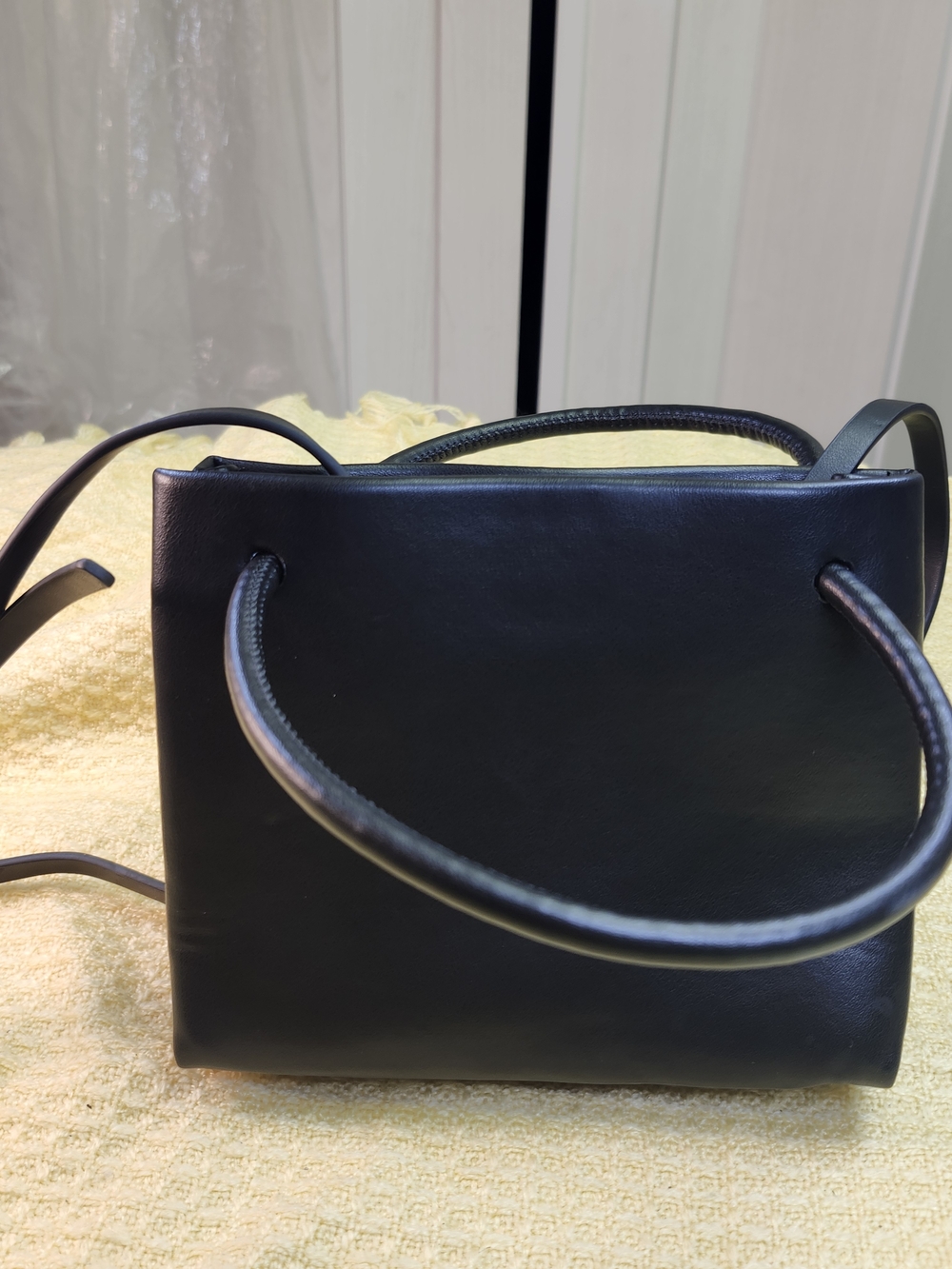 Sarah Coventry Black Structured Leather Handbag